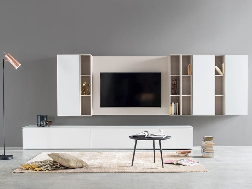 Оборудованная стена установленная с ТВ-стойкой Sudbrock Möbelhandwerk куб ARCH-00073983