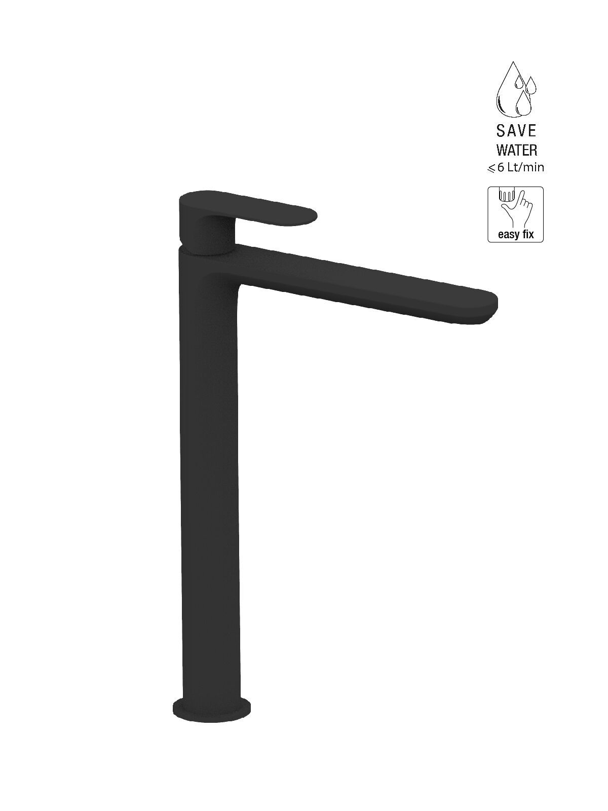 Смеситель для раковины с высоким верхом без слива Rubinetterie Frattini Lea ARCH-00052952 - Вид №17