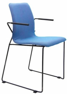 KFF Стул-санки штабелируемый с подлокотниками