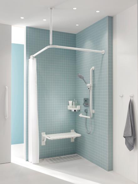 801.51US460 Складное сиденье для душа, прямоугольное (ada) HEWI USA Produkte  - Вид №1