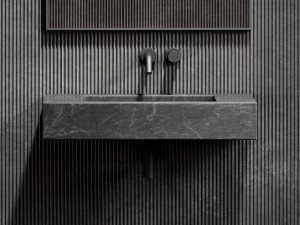 Прямоугольная подвесная раковина из мрамора Pietra Grey