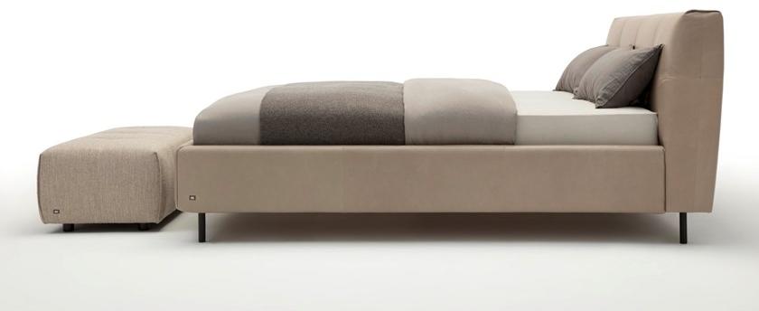 Rolf Benz Двуспальная кровать из кожи с обитым изголовьем sun-id-1423882 - Вид №1