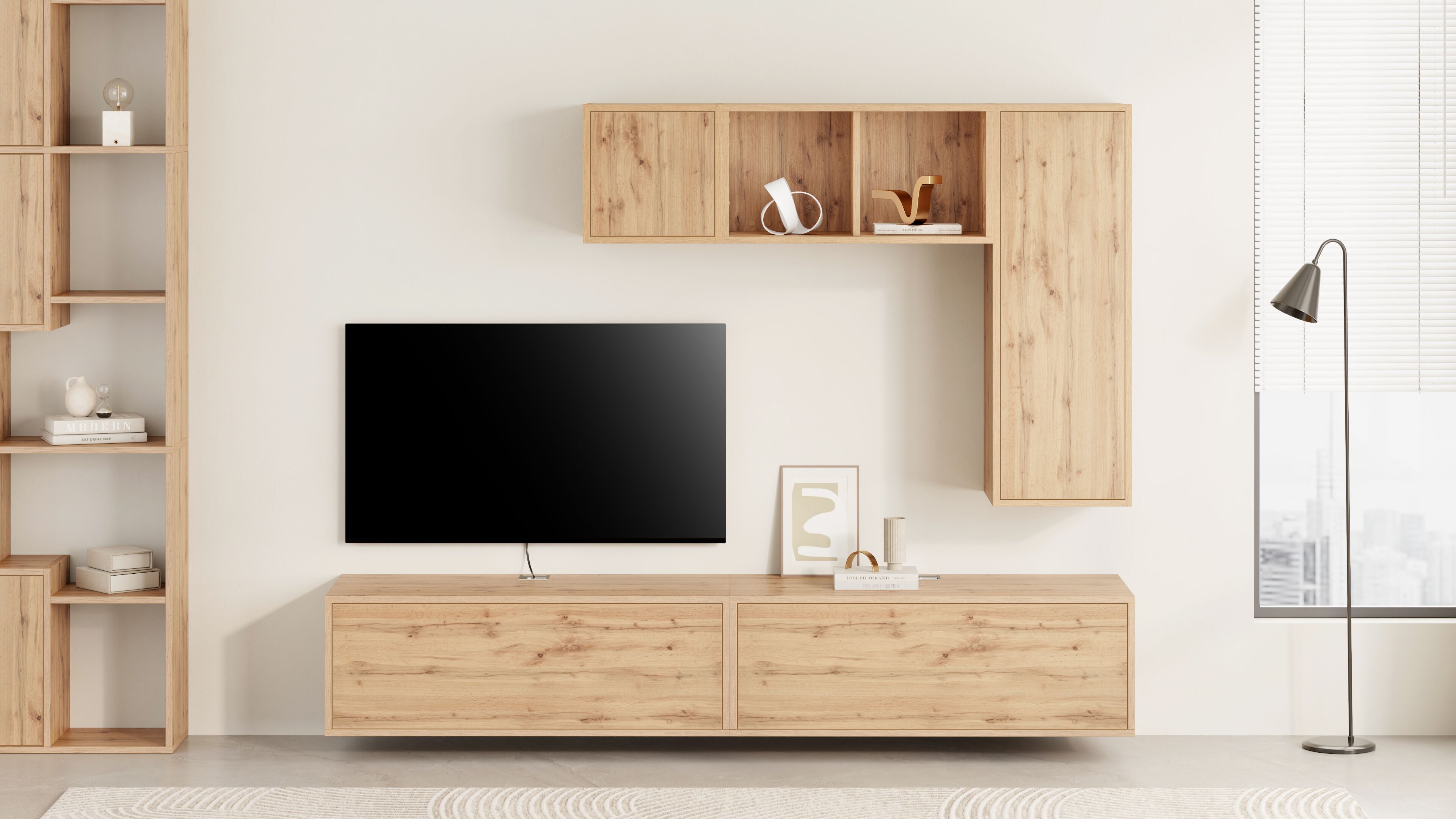 Модульная оборудованная стена установленная стеной в меламинированном Mobili Fiver IACOPO ARCH-00070420 - Вид №6