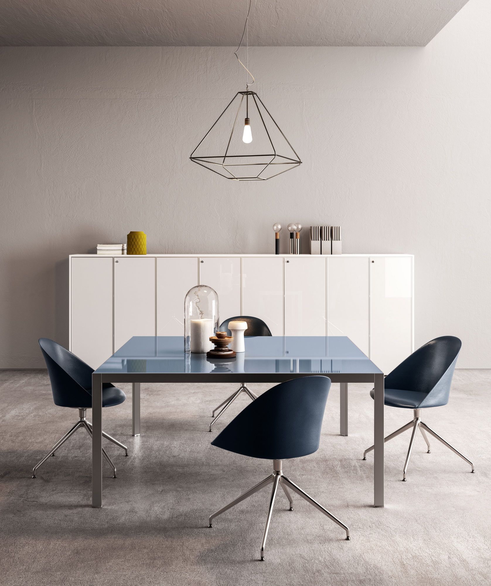 Офисный шкаф из лакированного стекла и дерева About Office Hype ARCH-00022466 - Вид №3