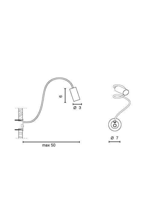 Регулируемая металлическая светодиодная настенная лампа EGOLUCE Bamboo ARCH-00151465 - Вид №5