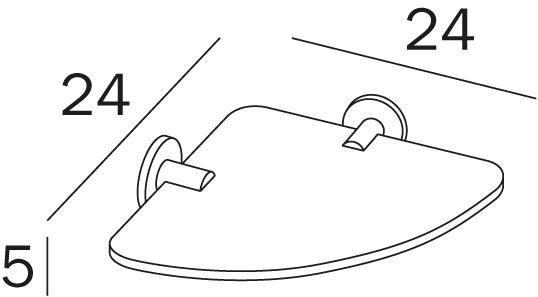 INDA® Хрустальная полка для ванной Touch A4631v - Вид №1