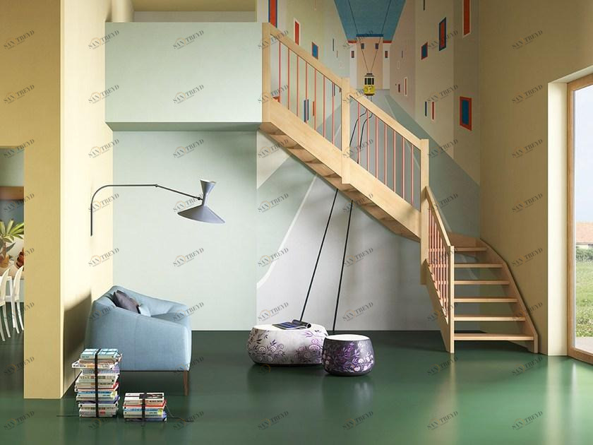 Fontanot Самонесущая Г-образная консольная лестница из дерева Oxa sun-id-1444210