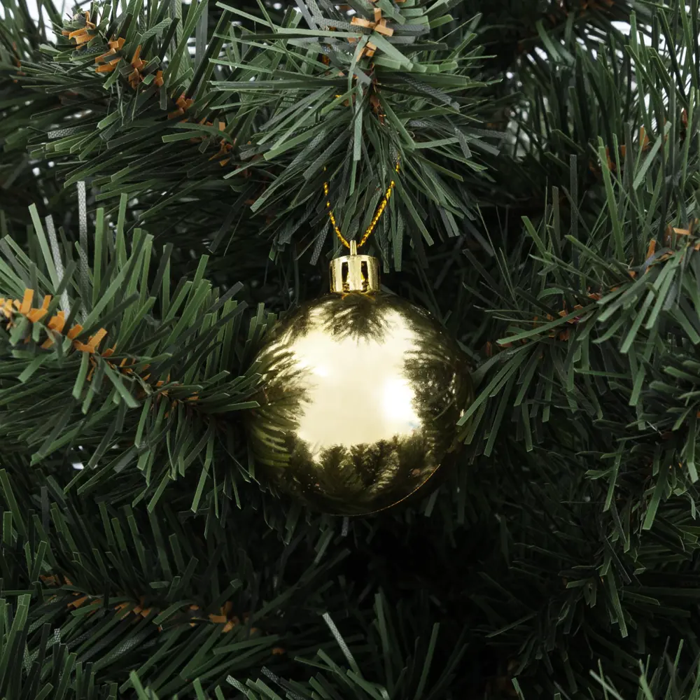 85156484 Елочный шар ø5 см пластик золотой STLM-0949982 Santreyd  - Вид №2