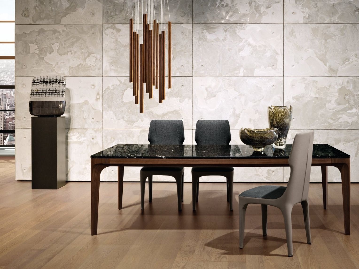 Светодиодный подвесной светильник из орехового дерева Giorgetti LEAF ARCH-00030523 - Вид №5