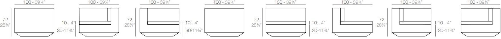 VONDOM Изогнутый модульный диван из полиэтилена Vela sun-id-1406138 - Вид №9