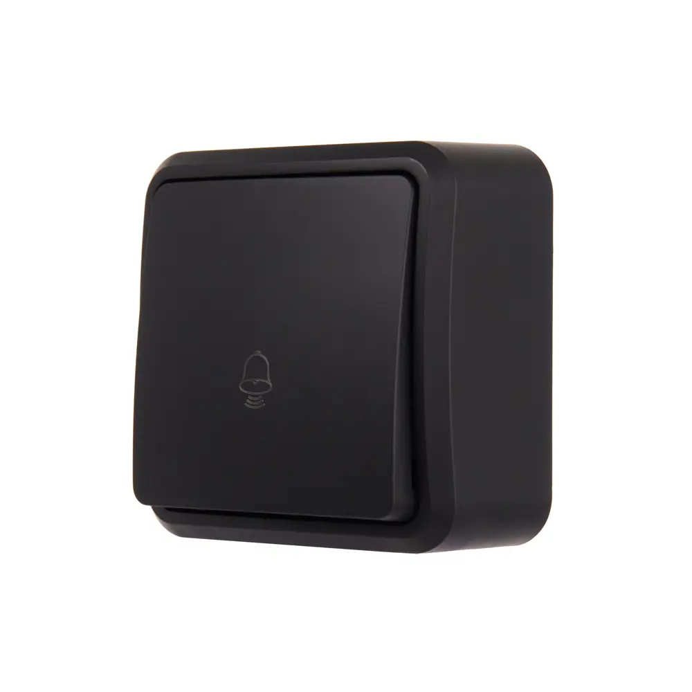 LEXMAN First — проводная кнопка дверного звонка в черном бархате 88780873 STLM-1116177 - Вид №1