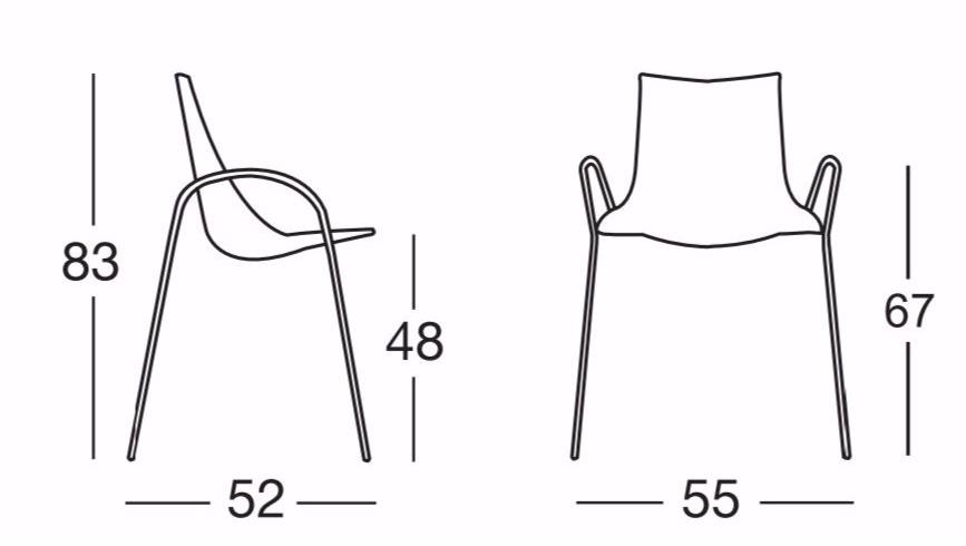 SCAB DESIGN Стул складной стальной с подлокотниками Zebra sun-id-1463680 - Вид №1