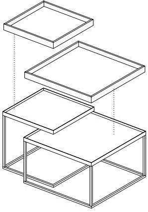 Ethnicraft Квадратный металлический журнальный столик  20791  - Вид №6