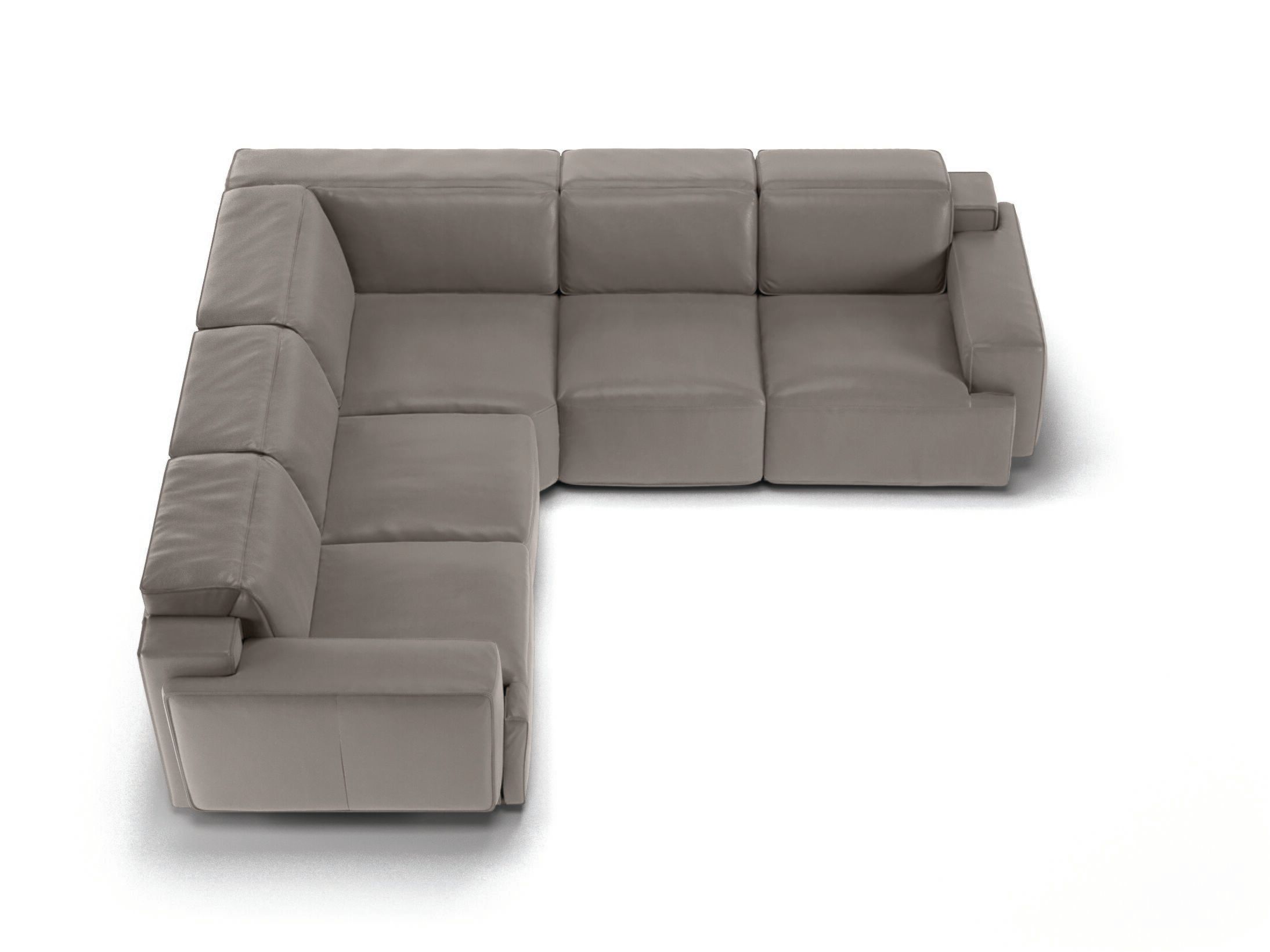 Кожаный угловой диван с откидной спинкой Natuzzi Italia IAGO ARCH-00153082 - Вид №6