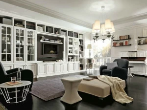 Martini Interiors Стенка из лакированного дерева с индивидуальной подставкой под телевизор Convivio