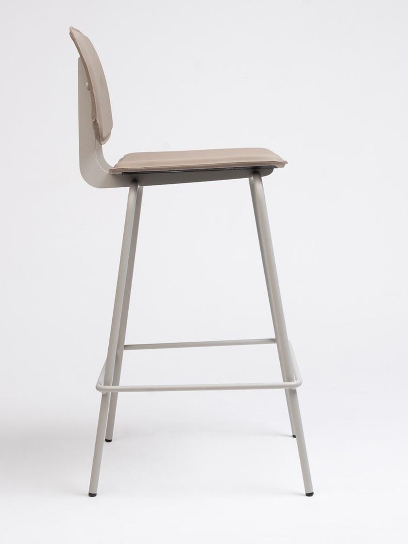 ONDARRETA Высокий кожаный табурет со спинкой Don sun-id-1437675 - Вид №1