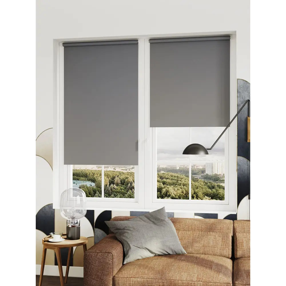 Штора рулонная Сансет 140x175 см графит DOMLEGRAND STLM-2174135 - Вид №3