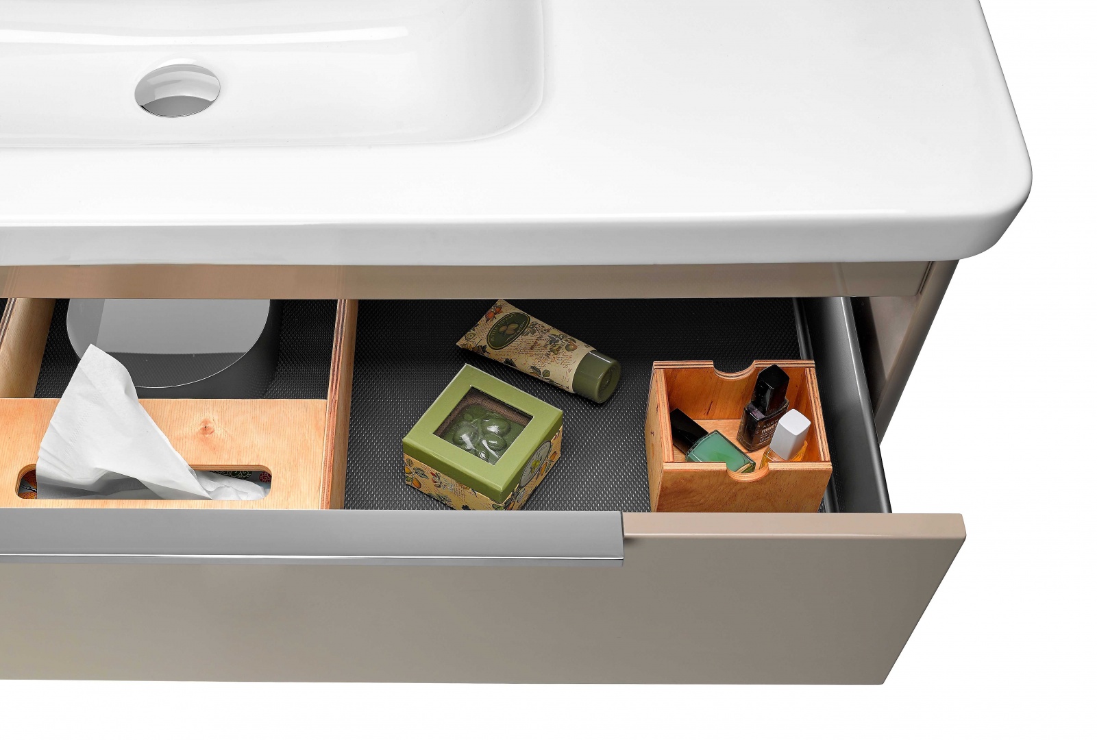 Тумба Enzo 100 подвесная под умывальник Durastyle 100, противоскользящая подложка DREJA 52587 - Вид №1