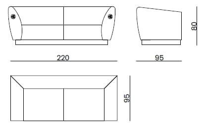 3-местный тканевый диван Bizzotto Italia Symphony-Infinity ARCH-00048073 - Вид №4