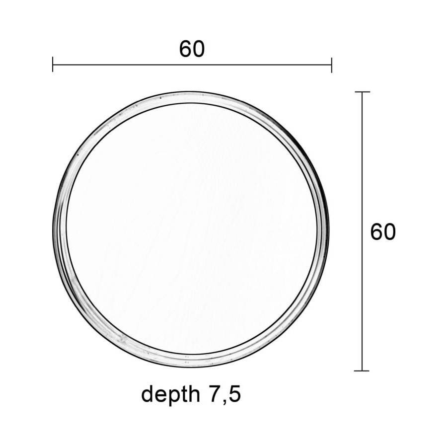Зеркало Raj среднее White Label Living 8100010 - Вид №5