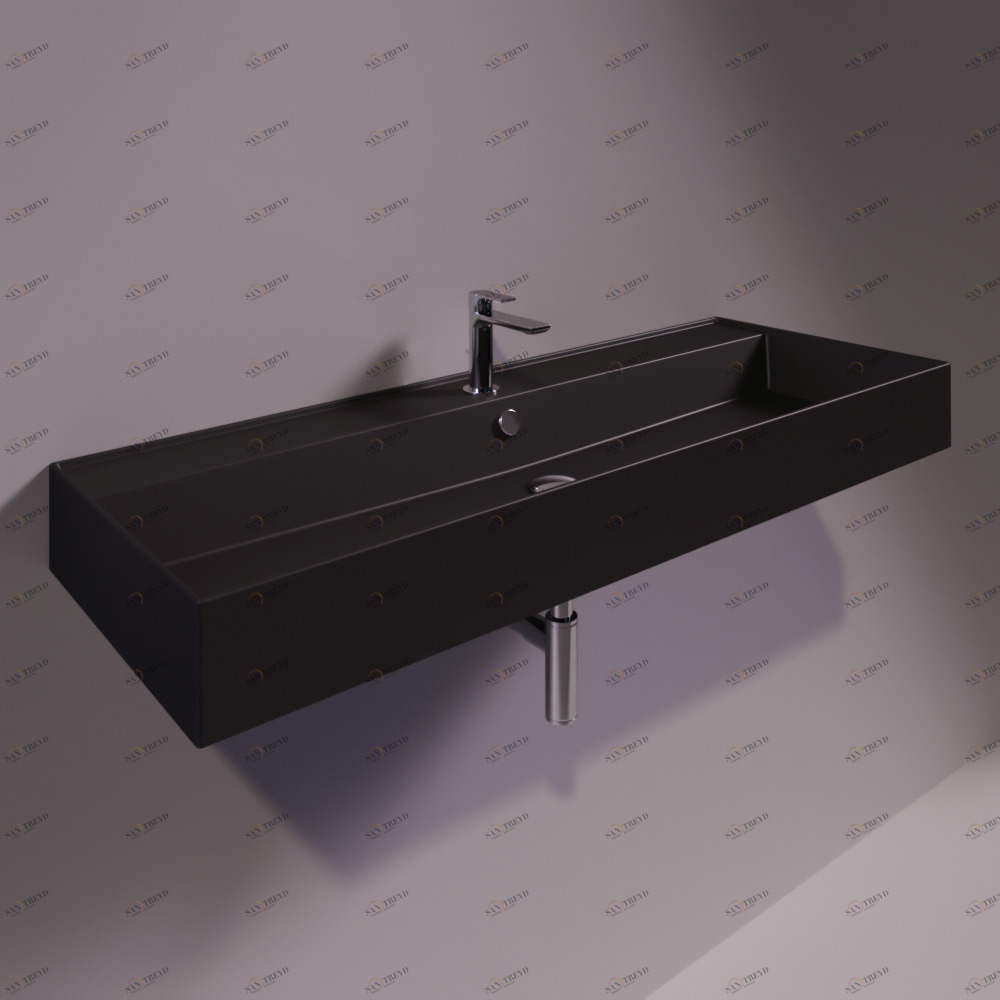 AG121NEROMATT Подвесная раковина настенная прямоугольная Simas Agile черная