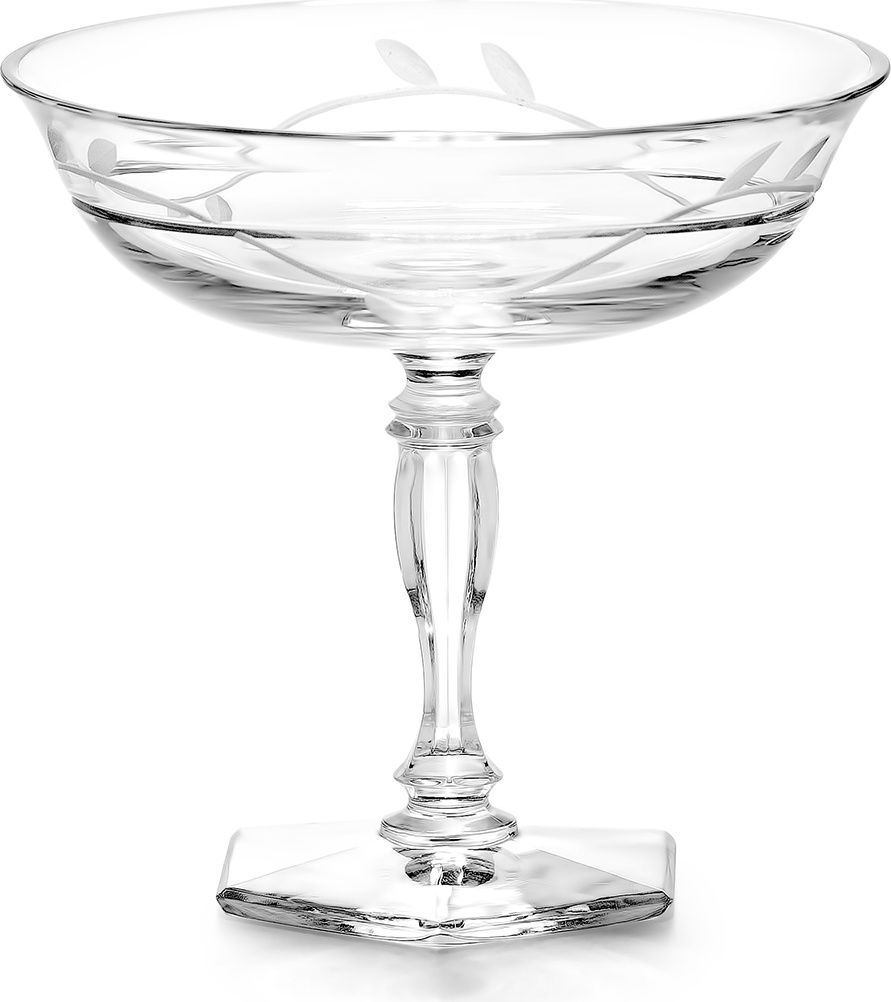 10629685 Avdeev Crystal Ваза для стола "Флоренция" на ножке Хрусталь 