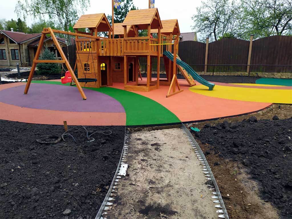 Металлический бордюр 1200*150*70*1,5 компл. ГеоПластБорд GPBST-20  - Вид №9