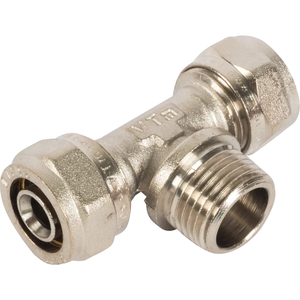 Тройник обжимной Valtec 16×1/2" для систем водоснабжения и отопления 10520077 STLM-0000582