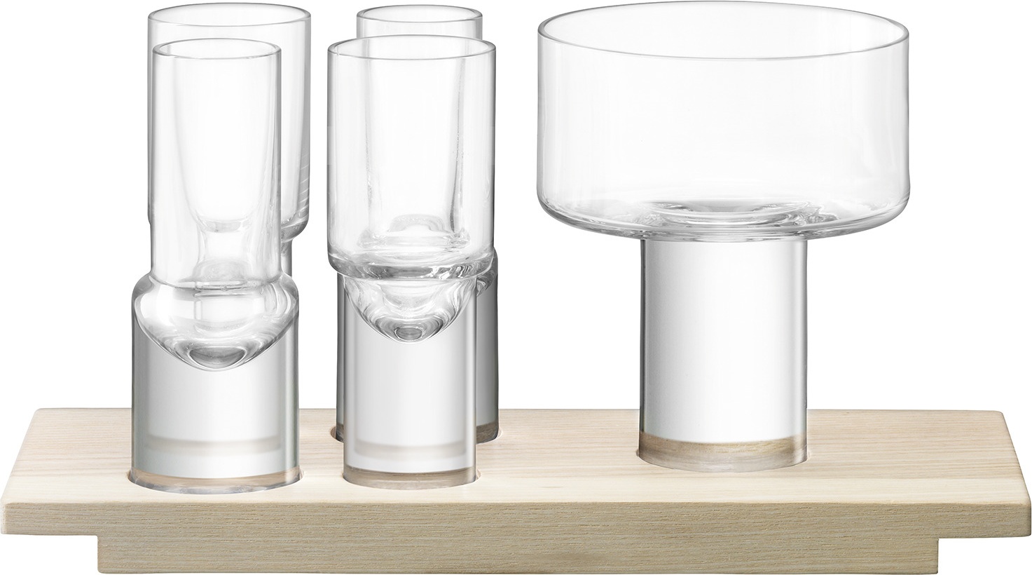 10656290 LSA International Набор сервировочный LSA International, "Vodka", 4 стопки, менажница Стекло 