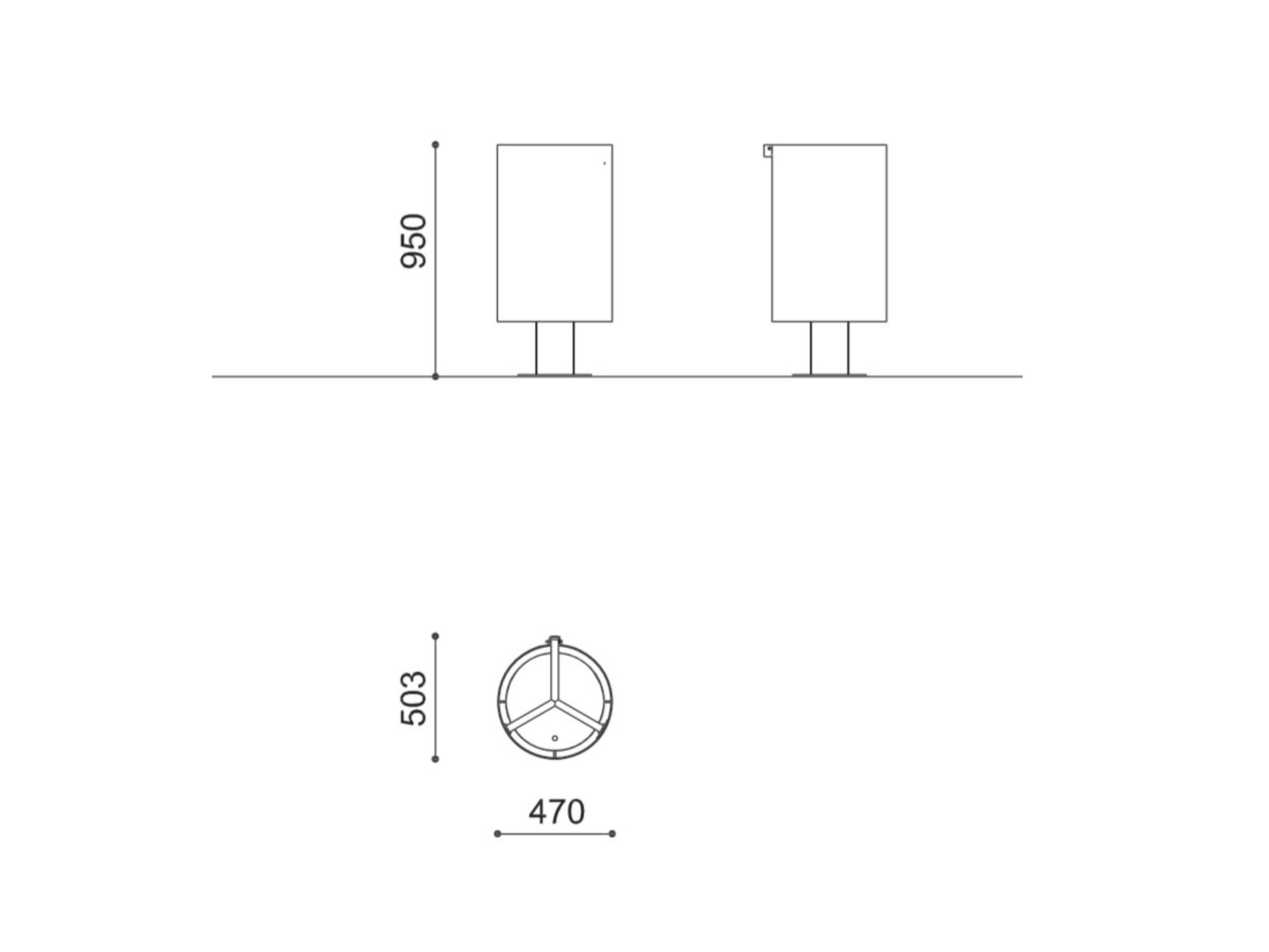 Оцинкованная стальная мусорная корзина для мусора City Design CARRO ARMATO ARCH-00089881 - Вид №3
