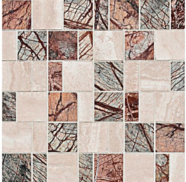 Ideamarmo Мозаика из тропического леса и травертина Ramage Rmg 1101 - Вид №1