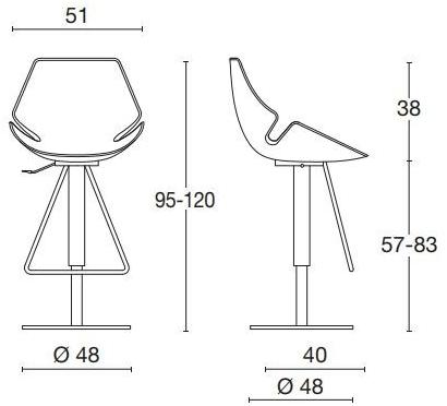 Diemme Поворотный стул из полиуретана с регулируемой высотой Eon sun-id-1510223 - Вид №5