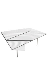 Алюминиевый журнальный столик с порошковым покрытием