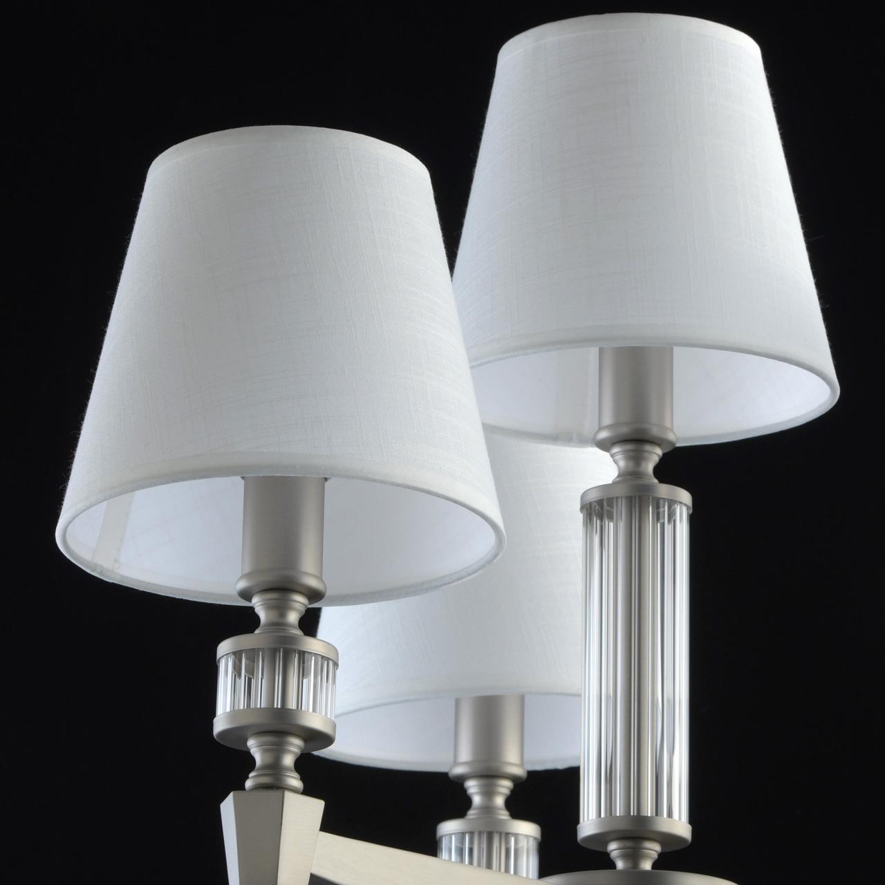 Настольная лампа MW-Light Дэль Рей 8 700033004 MW-LIGHT КЛАССИЧЕСКИЕ 195143 Белый;прозрачный;серебро  - Вид №3