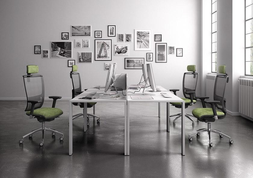 Leyform Поворотный офисный стул из ткани с подлокотниками Cometa sun-id-1486304 - Вид №14