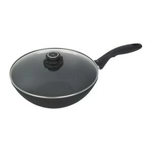 Сковорода-вок индукционная Swiss Diamond со стеклянной крышкой, Ø28 см