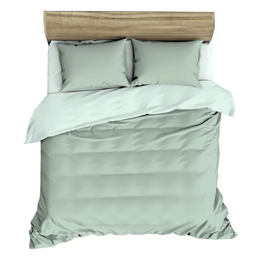 Комплект постельного белья НТК двуспальный в нежном зеленом оттенке 89404951 STLM-1566980 - Вид №1
