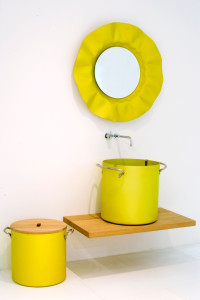 Алюминиевое круглое зеркало со встроенным освещением