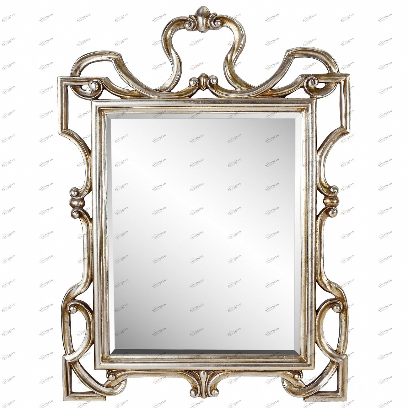 Зеркало настенное 90х75 см античное серебро King Silver ART-ZERKALO ДИЗАЙНЕРСКИЕ 00-3884060 Зеркальный;серебро 