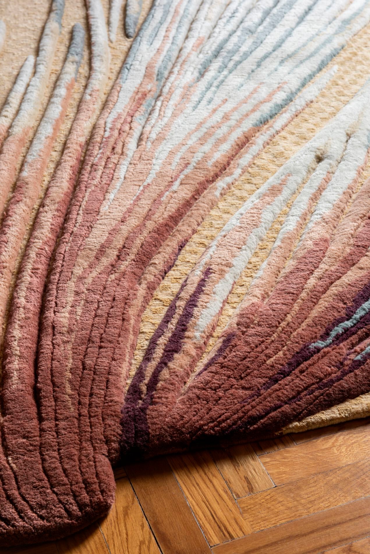 Изогнутый ковер ручной работы Tapis Rouge электрический ARCH-00021421 - Вид №2