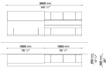 B&B Italia Настенный модульный подвесной книжный шкаф Pab sun-id-1468342 - Вид №16