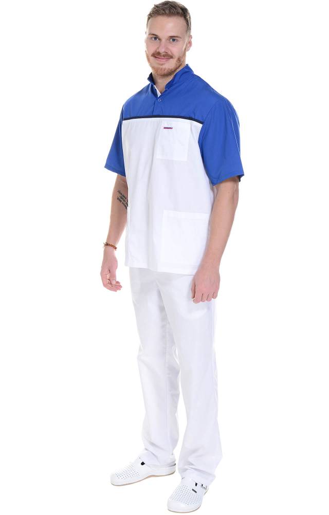 61942 Костюм "Лидер" белый василек  Медицинская одежда  размер 44-46/158-164 Спецодежда  - Вид №13