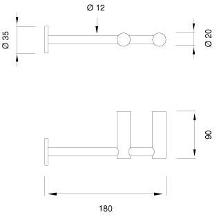 Ceadesign Держатель рулона из нержавеющей стали Stem - accessori Ste 16 - Вид №1