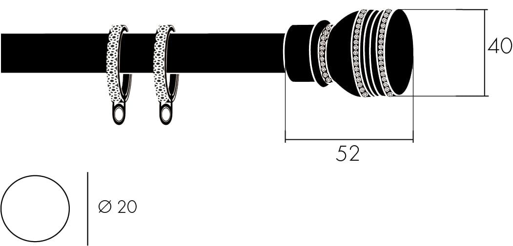 Железный карниз Frandoli Rhinestone Iron ARCH-00102913 - Вид №2