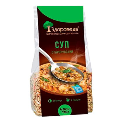 Суп Cтарорусский из полбы и зеленой чечевицы Здороведа 250 г Santreyd 13067