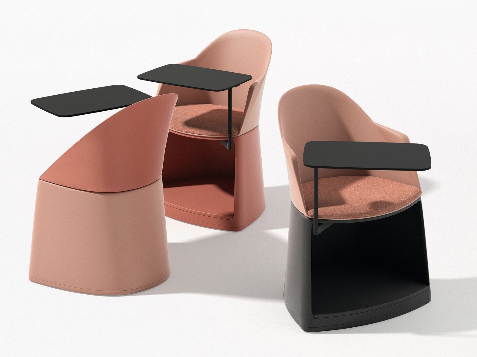 Кресло с подлокотниками с отсеком для хранения на колесах Arper Cila Go ARCH-00047892 - Вид №1