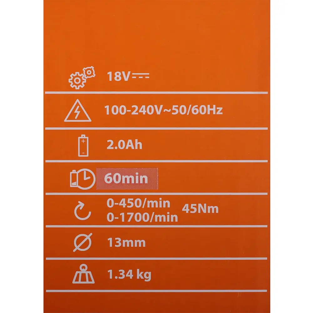 Дрель-шуруповерт бесщеточная ударная Dexter Power CDI218BD.2, 18 В Li-ion 2 Ач 81944905 STLM-2011710  - Вид №6