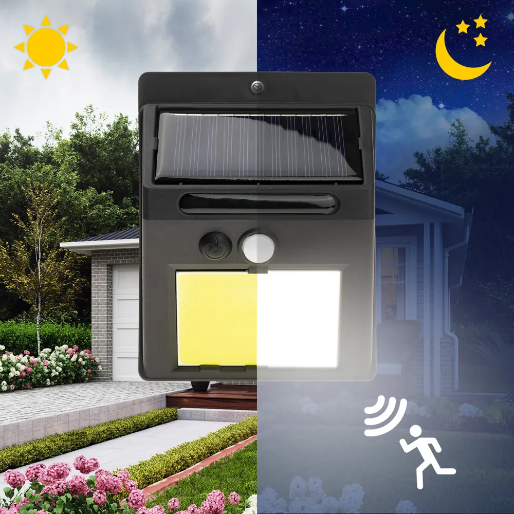 Светильник светодиодный уличный Duwi Solar LED на солнечных батареях 5Вт 6500К 400Лм IP65 c датчиком движения черный 83972973 STLM-2135653  - Вид №3