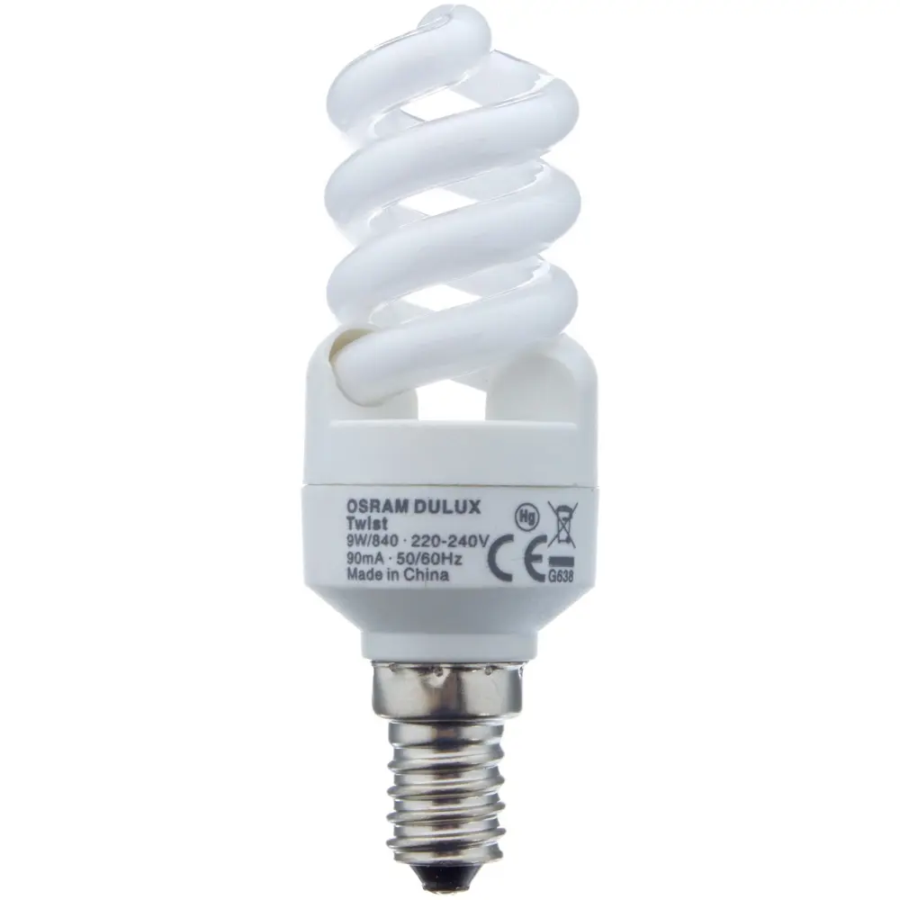 Лампа энергосберегающая Osram E14 9 Вт 430 Лм свет холодный белый 18164732 STLM-2074042 
