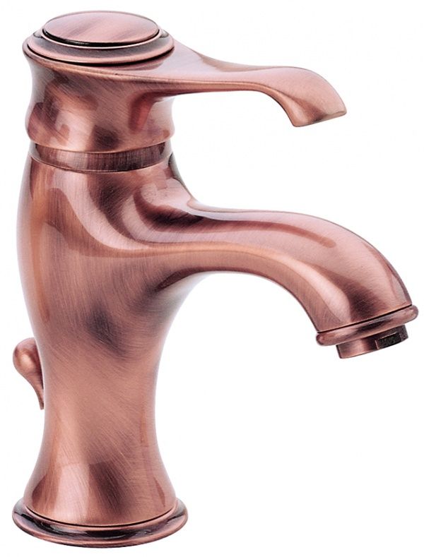 6003RA Смеситель Tiffany с донным клапаном для раковины, цвет медь EMMEVI